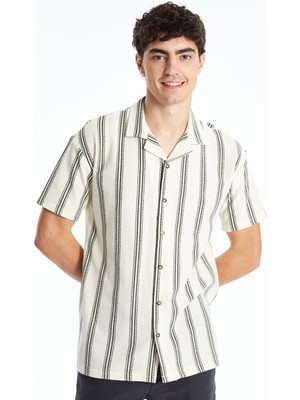 Lc Waikiki Yeni Sezon Slim Fit Kısa Kollu Çizgili Erkek Gömlek