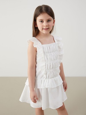 Lc Waikiki Yeni Sezon Kare Yaka Kız Çocuk Dantel Elbise