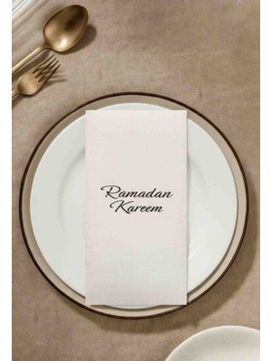 Pelure Store Ramazan Peçete Siyah Ramazan Kareem  Desenli 50