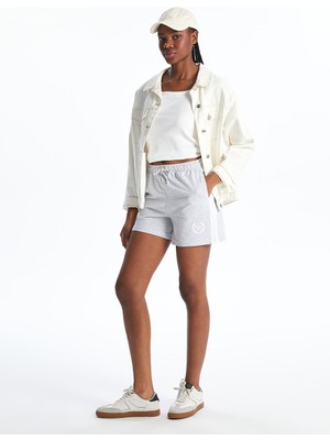 Lc Waikiki Yeni Sezon Beli Lastikli Baskılı Kadın Şort