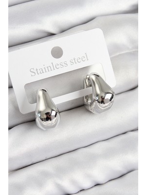 Hsc Bilişim Pirinç Halka Model Gümüş Renk Kadın Küpe - TJ-BKP11007