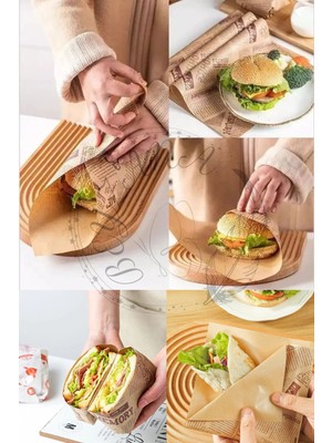 Vintage Gazete Desenli Sunum Kağıdı 50 Adet