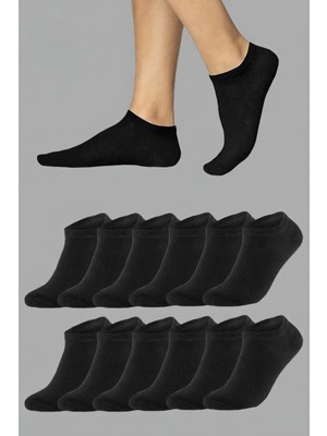 UZN Socks 8 Çift Siyah No-Show Çorap - Pamuklu, Rahat ve Görünmez Spor Çorabı Erkek Kadın Unisex