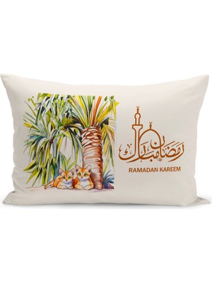 Bertille Home Ramazan Serisi Çift Tarafı Dijital Baskılı Kırlent Kılıfı (Ramadan Cushion Cover)