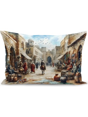 Bertille Home Ramazan Serisi Çift Tarafı Dijital Baskılı Kırlent Kılıfı (Ramadan Cushion Cover)