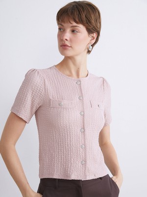 Lc Waikiki Yeni Sezon Bisiklet Yaka Dokulu Bluz