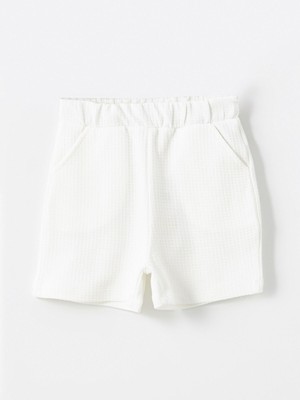 Lc Waikiki Yeni Sezon Beli Lastikli Dokulu Kız Çocuk Şort