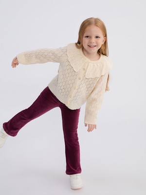 Lc Waikiki Yeni Sezon Beli Lastikli Kadife Kız Çocuk Tayt