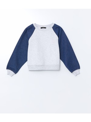 Lc Waikiki Yeni Sezon Bisiklet Yaka Kız Çocuk Sweatshirt