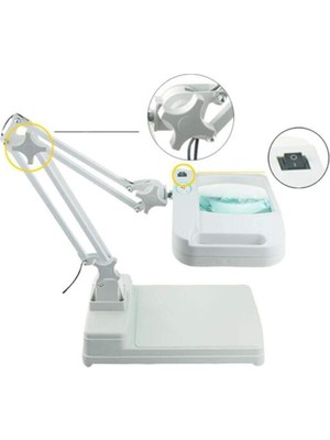 Judge 5x 10X Büyüteç - LED Işıklı Süper Parlak Enerji Tasarruflu Masa Lambası LT-861