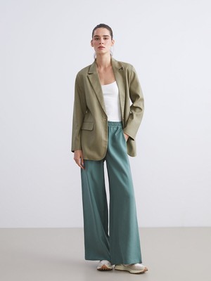 Lc Waikiki Yeni Sezon Beli Lastikli Geniş Paça Kadın Pantolon