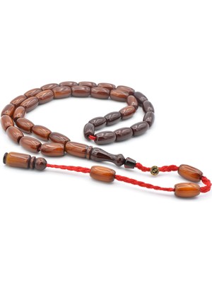 Murty99 Nael Kaplan Imzalı Kahverengi Renk Süzmesi Sıkma Kehribar Tesbih