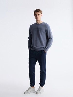 Lc Waikiki Yeni Sezon Bisiklet Yaka Baskılı Erkek Sweatshirt