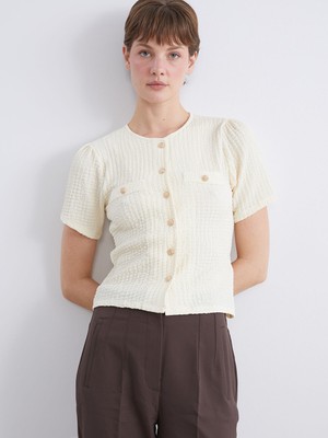 Lc Waikiki Yeni Sezon Bisiklet Yaka Dokulu Bluz