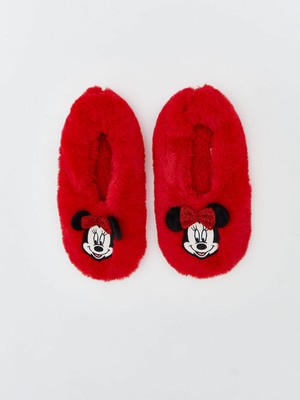 Lc Waikiki Yeni Sezon Minnie Mouse Desenli Kaydırmaz Tabanlı Kız Çocuk Ev Çorabı