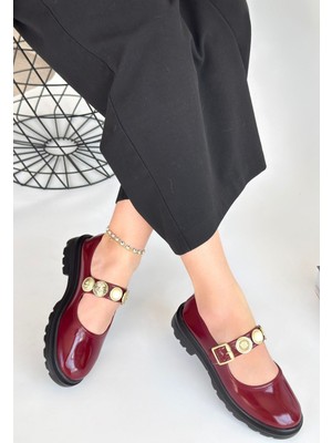 Lokiboo Okira Bordo Rugan Oxford Ayakkabı - Lisinya