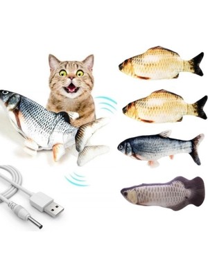 Pazarcan Hareketli Balık Kedi Oyuncağı Şarjlı