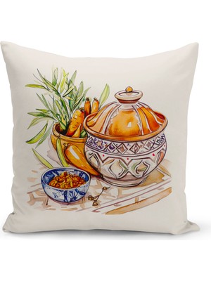 Bertille Home Ramazan Serisi Çift Tarafı Dijital Baskılı Kırlent Kılıfı (Ramadan Cushion Cover)