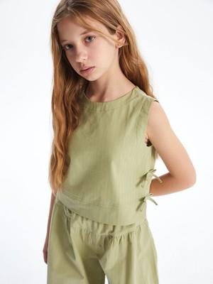 Lc Waikiki Yeni Sezon Bisiklet Yaka Fiyonk Detaylı Kız Çocuk Bluz