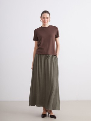 Lc Waikiki Yeni Sezon Beli Lastikli Dokulu Kloş Etek