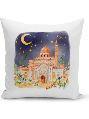 Bertille Home Ramazan Serisi Çift Tarafı Dijital Baskılı Kırlent Kılıfı (Ramadan Cushion Cover)