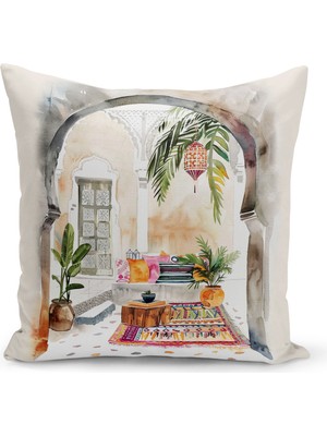 Bertille Home Ramazan Serisi Çift Tarafı Dijital Baskılı Kırlent Kılıfı (Ramadan Cushion Cover)