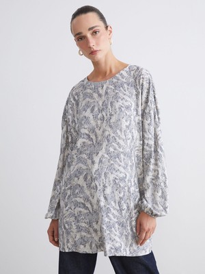 Lc Waikiki Yeni Sezon Bisiklet Yaka Desenli Bluz