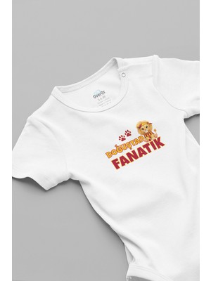 Overoz Doğuştan Fanatik Yazılı Aslan Taraftar Bebek Body  5627-6