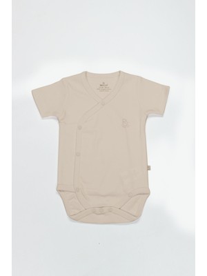 Bistyle Organik Natural Basic Style Kruvaze Yarım Kol Body BS17101 Bej
