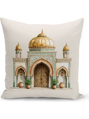 Bertille Home Ramazan Serisi Çift Tarafı Dijital Baskılı Kırlent Kılıfı (Ramadan Cushion Cover)