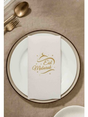 Pelure Store Ramazan Peçetesi Eıd Mubarak Desenli 50'li Kutusuz Kağit Peçete