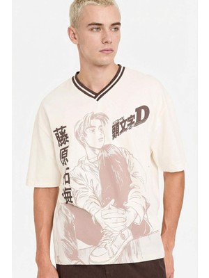 DeFacto Initial D Loose Fit Tişört F8131AX26SP