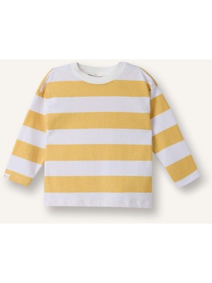 DeFacto Bisiklet Yaka Çizgili Uzun Kollu Tişört Erkek Bebek G6382A526SP
