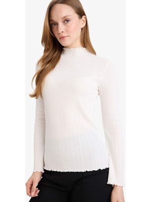 DeFacto Slim Fit Fitilli Kaşkorse Uzun Kollu Tunik F7136AX26SP