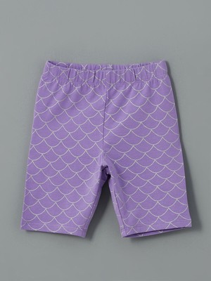 Lc Waikiki Yeni Sezon Beli Lastikli Baskılı Kız Çocuk Kısa Tayt