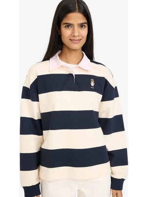 DeFacto %100 Pamuk Loose Fit Renk Bloklu Sweatshirt G8070AX26SP