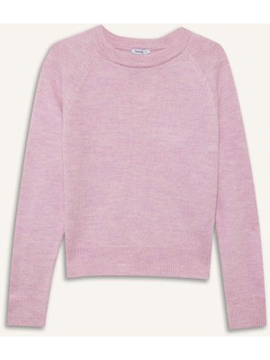 DeFacto Regular Fit Bisiklet Yaka Basic Düz Soft Touch Yumuşak Triko Kazak D8678AX26SP