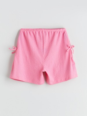 Lc Waikiki Yeni Sezon Beli Lastikli Fiyonk Detaylı Kız Çocuk Şort