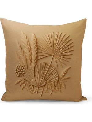 Bertille Home Çift Tarafı Dijital Baskılı Kırlent Kılıfı (Panç /punch Nakış Desen Görünümlü)