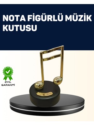 SARVONA Melodious Music Altın Nota Figürlü Müzik Kutusu