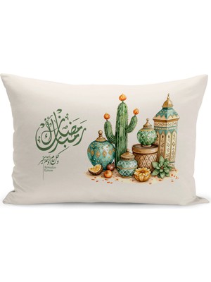 Bertille Home Ramazan Serisi Çift Tarafı Dijital Baskılı Kırlent Kılıfı (Ramadan Cushion Cover)