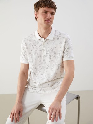 Lc Waikiki Yeni Sezon Polo Yaka Kısa Kollu Desenli Erkek Tişört