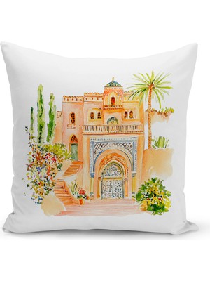 Bertille Home Ramazan Serisi Çift Tarafı Dijital Baskılı Kırlent Kılıfı (Ramadan Cushion Cover)