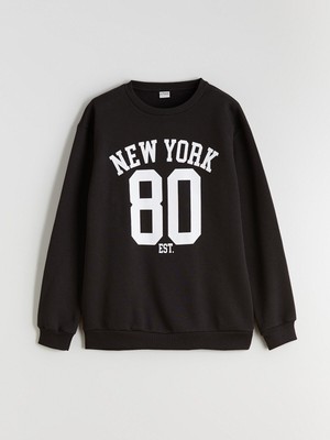 Lc Waikiki Yeni Sezon Bisiklet Yaka New York Baskılı Erkek Çocuk Sweatshirt