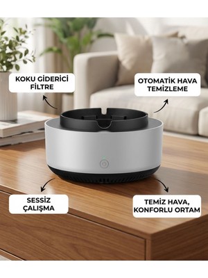 ForWhat Büro Ev Ofis Hediyesi Için Kokusuz Filtreli Küllük Duman Tutucu Kül Tablası