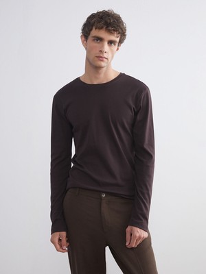 Lc Waikiki Yeni Sezon Bisiklet Yaka Basic Uzun Kollu Erkek Tişört