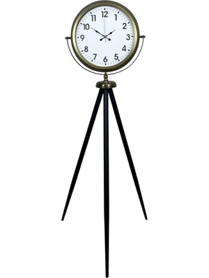 ForWhat Büro Ev Ofis Hediyesi Için Eskitme Tripod Ayaklı Dekoratif Saat