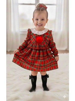 Kız Çocuk Ekoseli Elbise