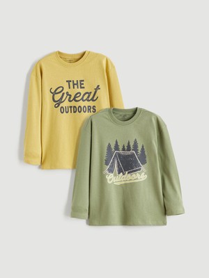 Lc Waikiki Yeni Sezon Uzun Kollu Erkek Çocuk Tişört 2'li