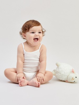 Lc Waikiki Yeni Sezon Kare Yaka Basic Kız Bebek Çıtçıtlı Bodysuit